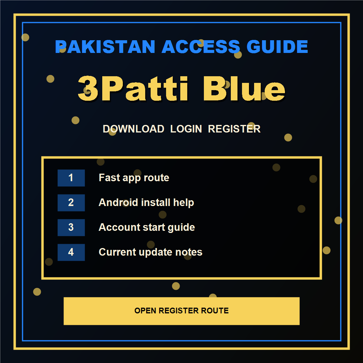 3Patti Blue Pakistan alternative route poster